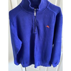 NWT Tommy Bahama Antigua Half Zip Sapphire Night Men’s Sweater Pullover Size M